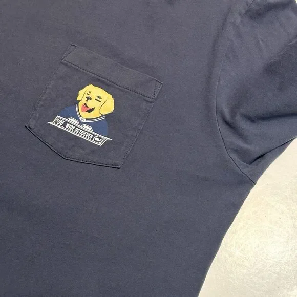 Vineyard Vines T-Shirt Men’s Size Large Wide Retriever Long Sleeve Pocket Tee - Picture 5 of 9